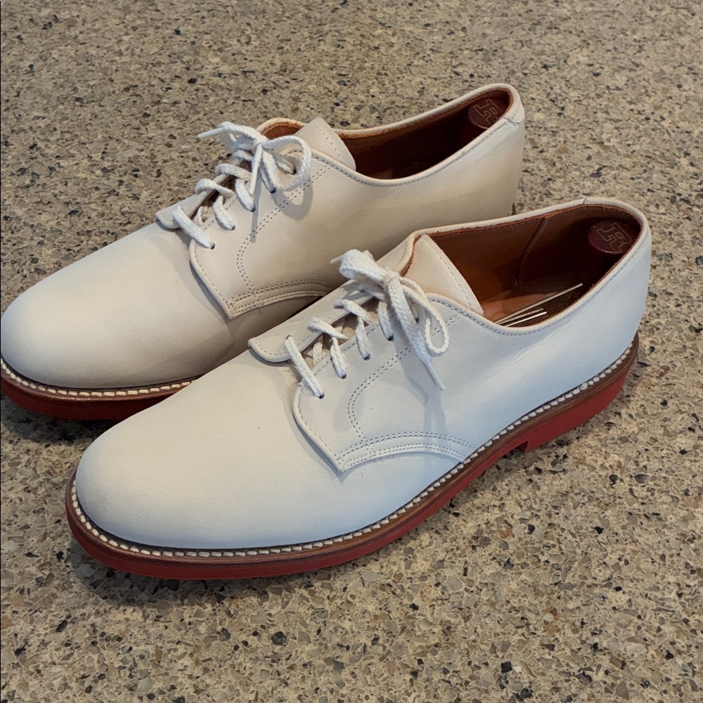 Vintage Walkover Men's White Suede/Nubuck Derby Shoes Size 9 D/B